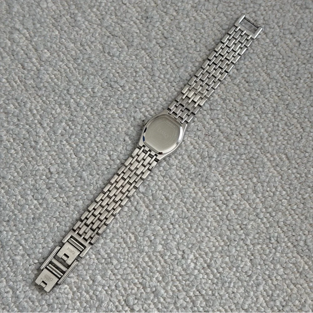 DMQ Swiss Silver Women's Watch Crystal Bezel Chain Link Band